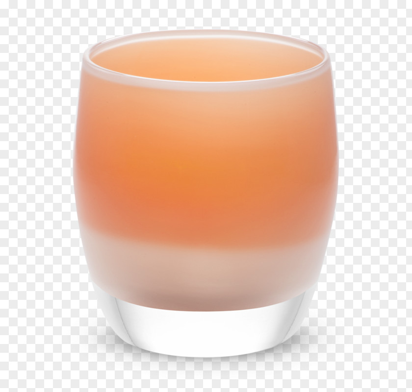 Orange Color Mimosa Lemon Drop Glassybaby PNG