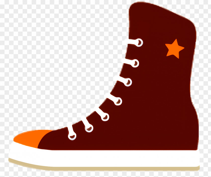 Skate Shoe Athletic Orange Background PNG