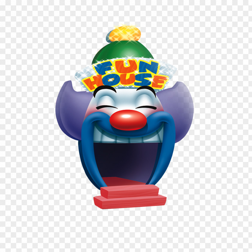Blue Cartoon Clown Roller Coaster PNG