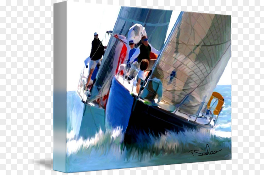 Boat Race Sailing Gallery Wrap Canvas Water PNG