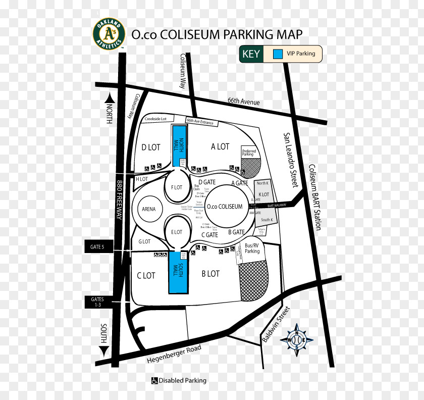Vip Pass O.co Coliseum Oakland Athletics Oracle Arena Map Parking PNG