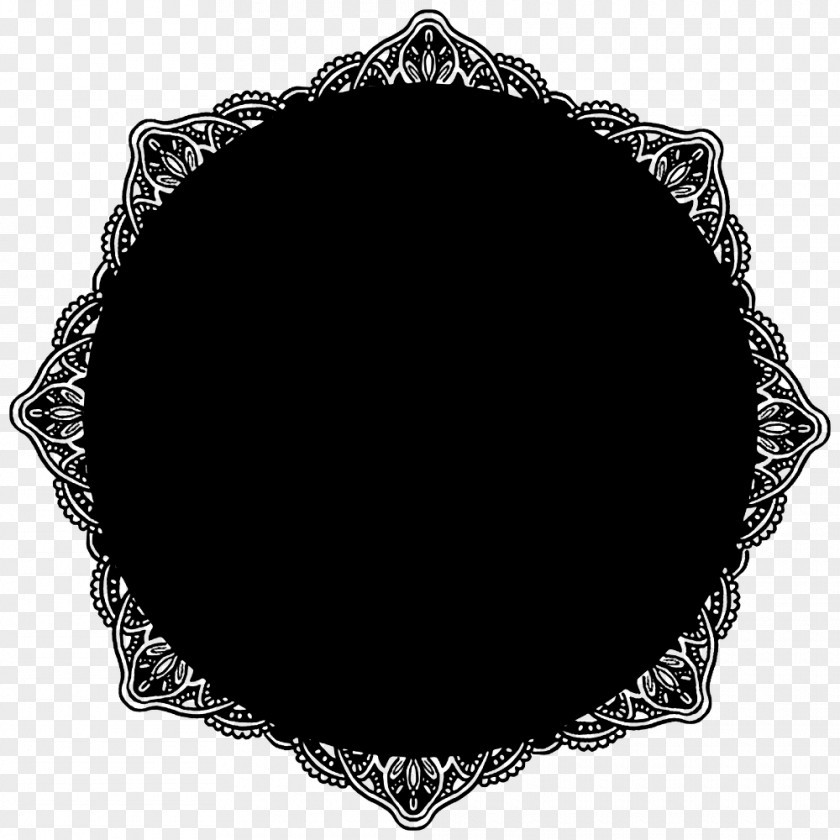 Paper Clip Black Circle Lace PNG