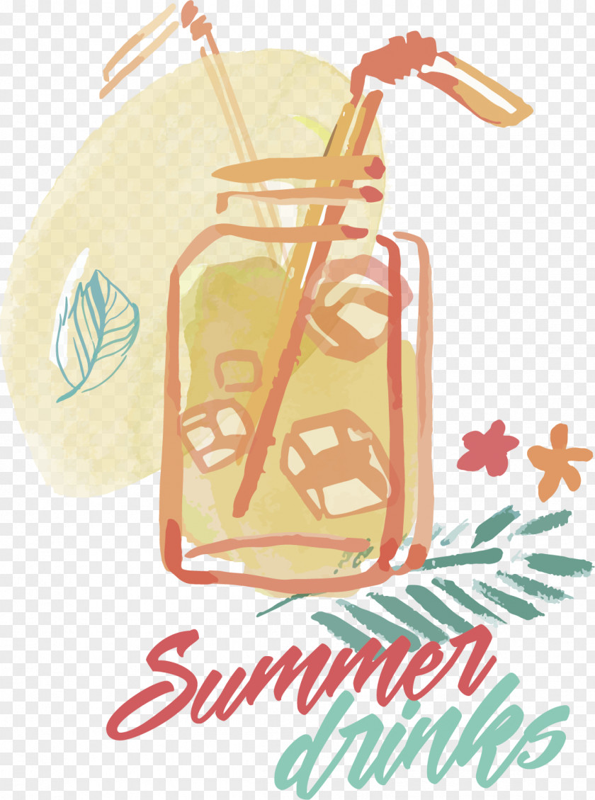 Vector Hand-painted Delicious Orange Juice PNG