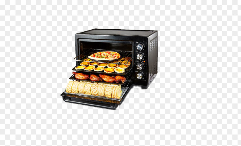 Black Large Capacity Oven Microwave Baking Christmas Electric Stove PNG