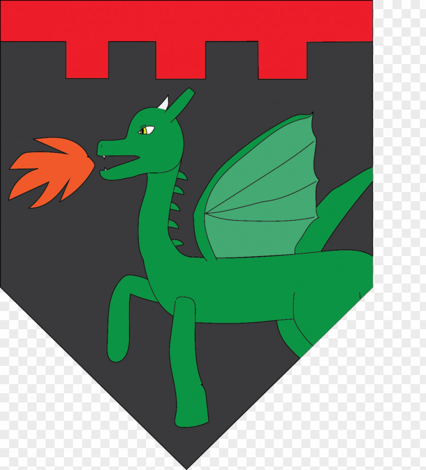 Dragon Shield Illustration Green Animated Cartoon PNG