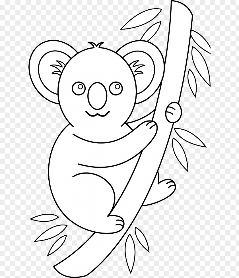 Black Bear Outline Baby Koala Clip Art PNG