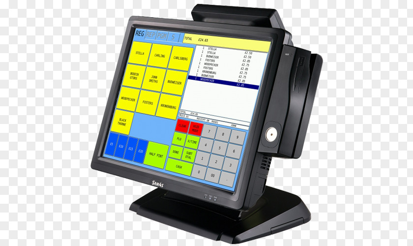 Fast-food Restaurant Menu Cash Register Point Of Sale Till Roll Retail Barcode Scanners PNG