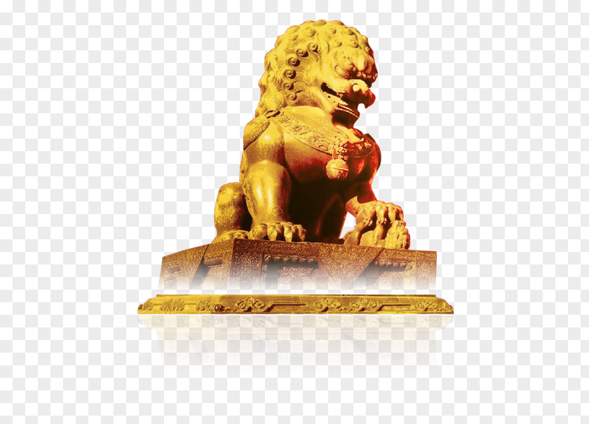 Golden Stone Lions Lion Icon PNG