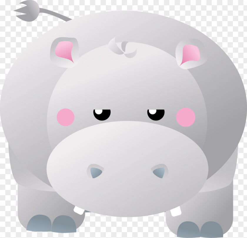 Cute Hippo Cliparts Hippopotamus Domestic Pig Rhinoceros Cartoon PNG