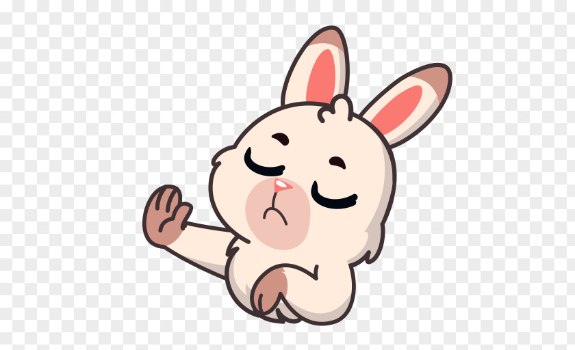 Fluffy Mockup VK Domestic Rabbit Telegram Sticker Clip Art PNG