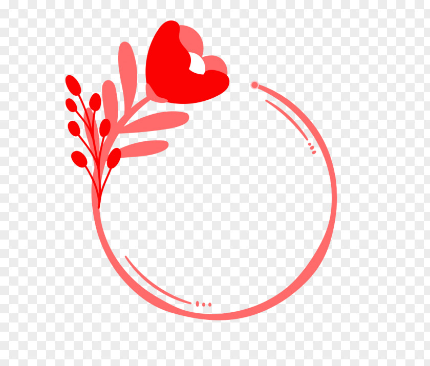 Logo Flower Red Leaf Heart Plant PNG