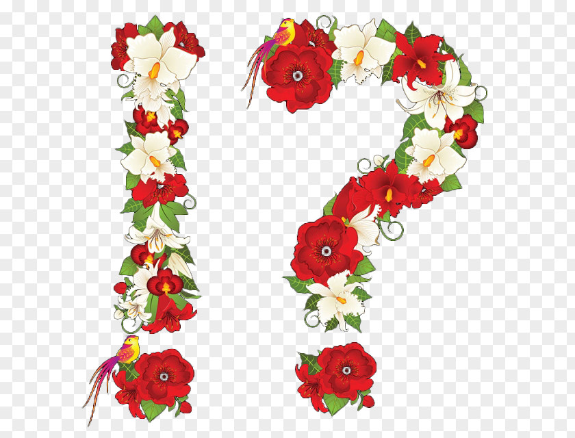 Cartoon Flowers Mark And Exclamation Question PNG