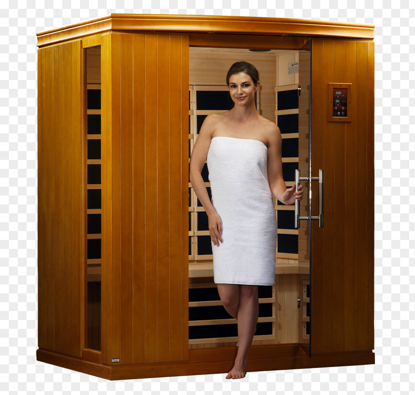 Woman Towel Infrared Sauna Far Golden Designs Inc. PNG