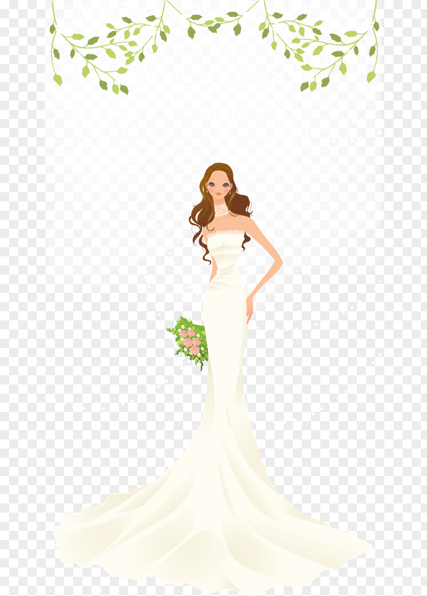 Beautiful Bride Wedding Element Vector Download PNG