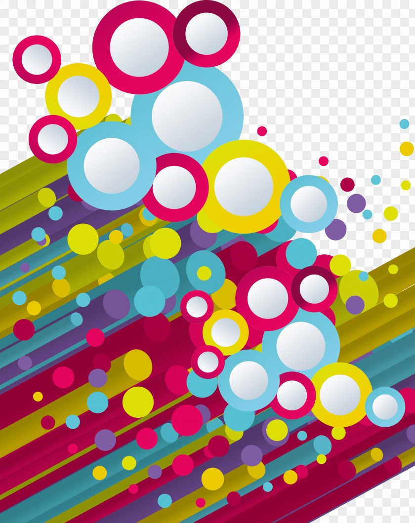 Colored Circles Flyer Cover Art PNG