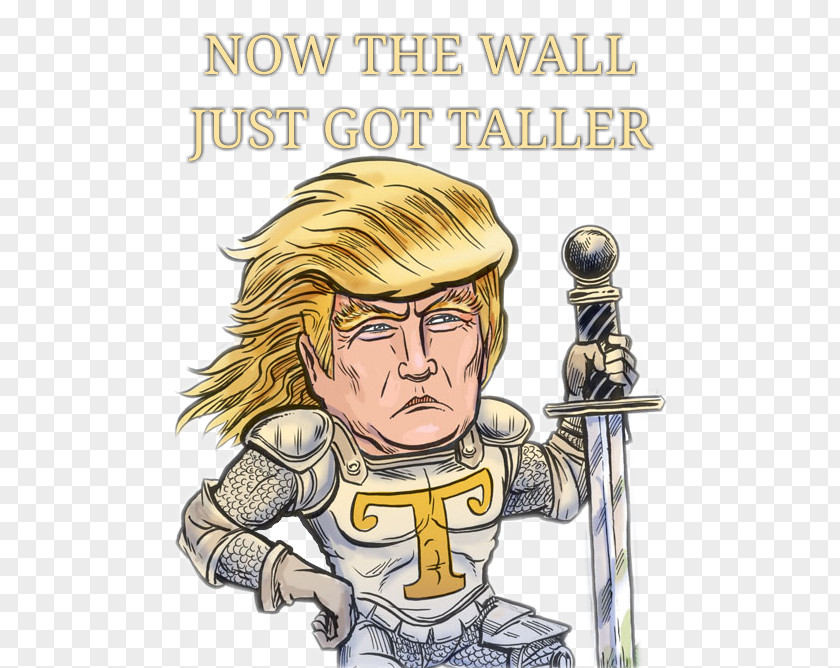 Donald Trump Mexico–United States Barrier Cartoon Poster Wall PNG