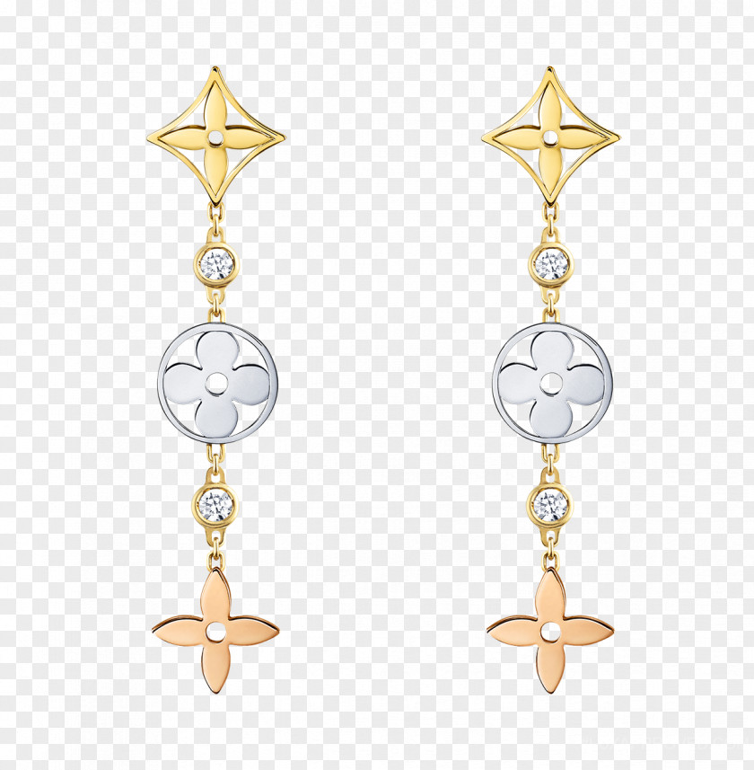 Jewellery Earring Louis Vuitton Gold Silver PNG