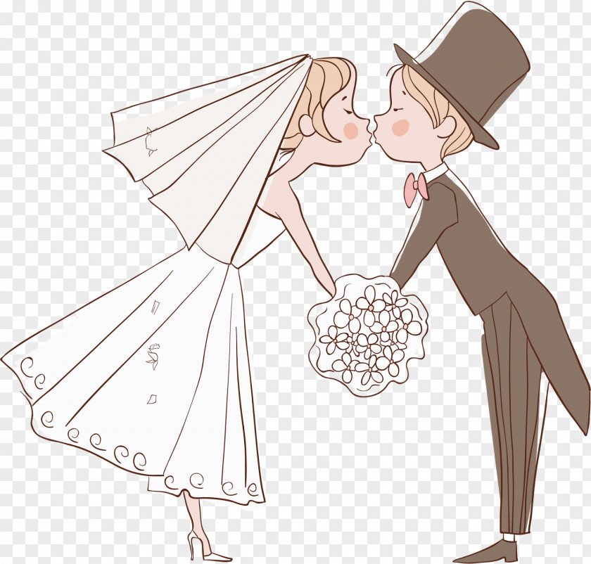 Noivos Wedding Invitation Bridegroom Kiss PNG
