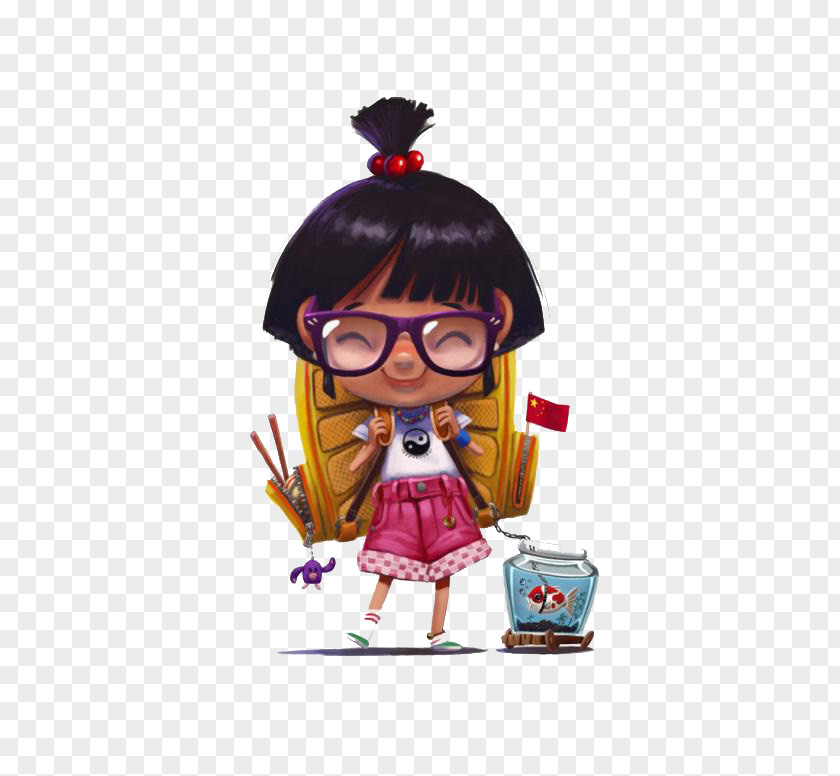 Concept Art Drawing Character Digital Illustration PNG art illustration Illustration, Cartoon school girl clipart PNG