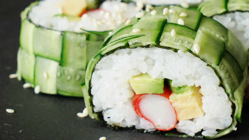 Cucumber Sushi California Roll Japanese Cuisine Makizushi Sashimi PNG