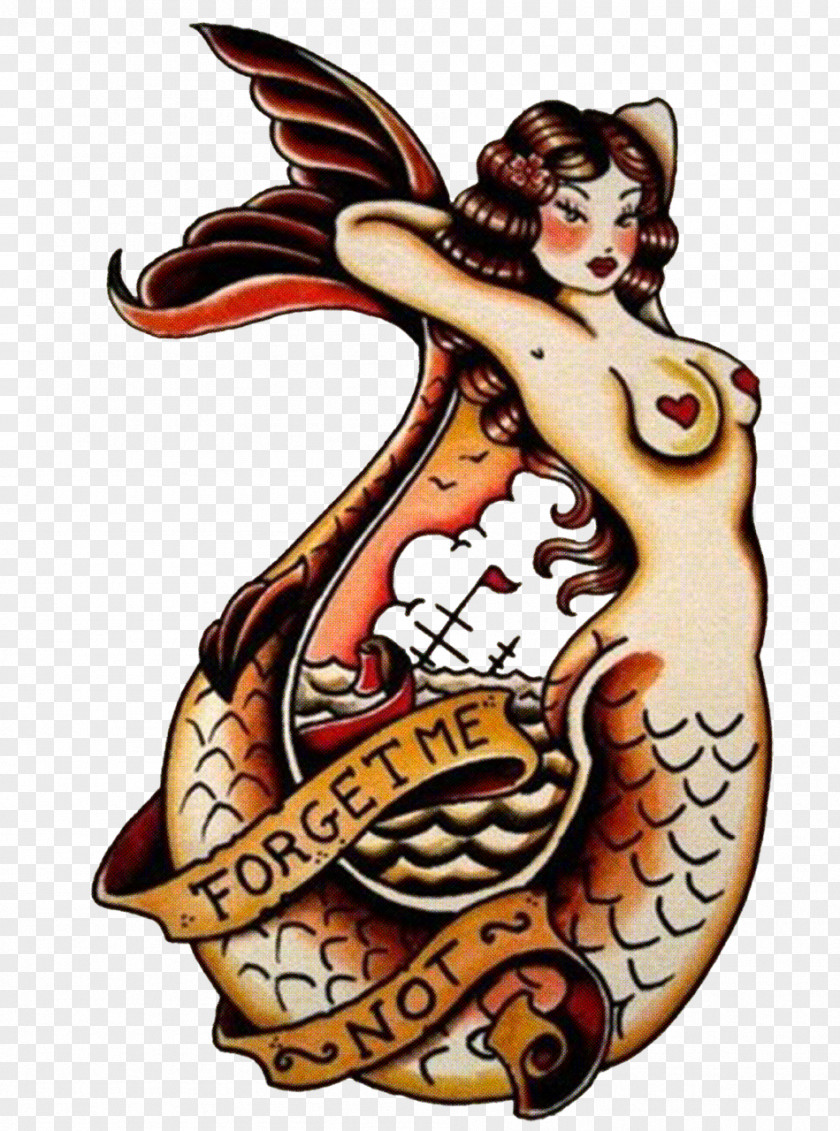 Sailor Tattoos Flash Old School (tattoo) Tattoo Artist PNG tattoos school artist, chest tattoo, mermaid illustration clipart PNG