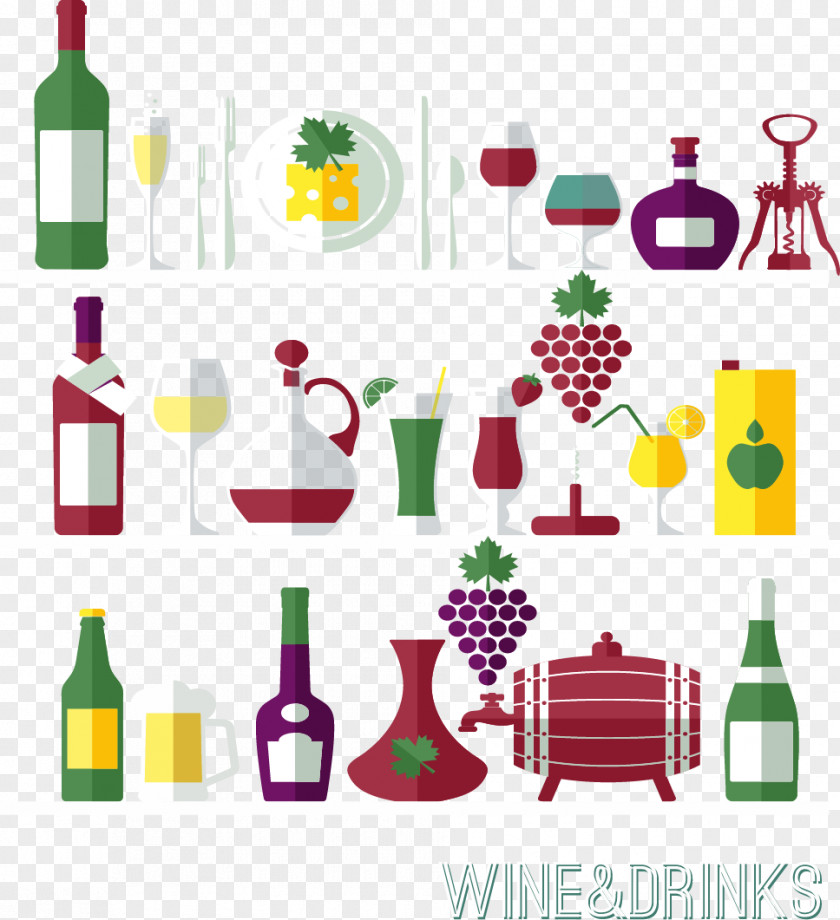 Wine Bar Showcase Clip Art PNG