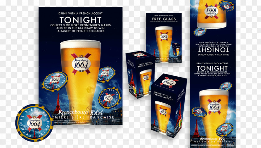 Beer Promotion Kronenbourg Brewery Brand Pint Glass PNG