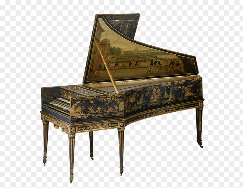 Flowers Decorated Harpsichord Musical Instruments Instrument Museum Clavichord PNG