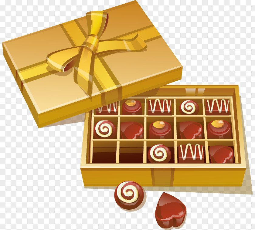 Hand-painted Boxes Of Chocolates Pattern Chocolate Bar Candy Clip Art PNG