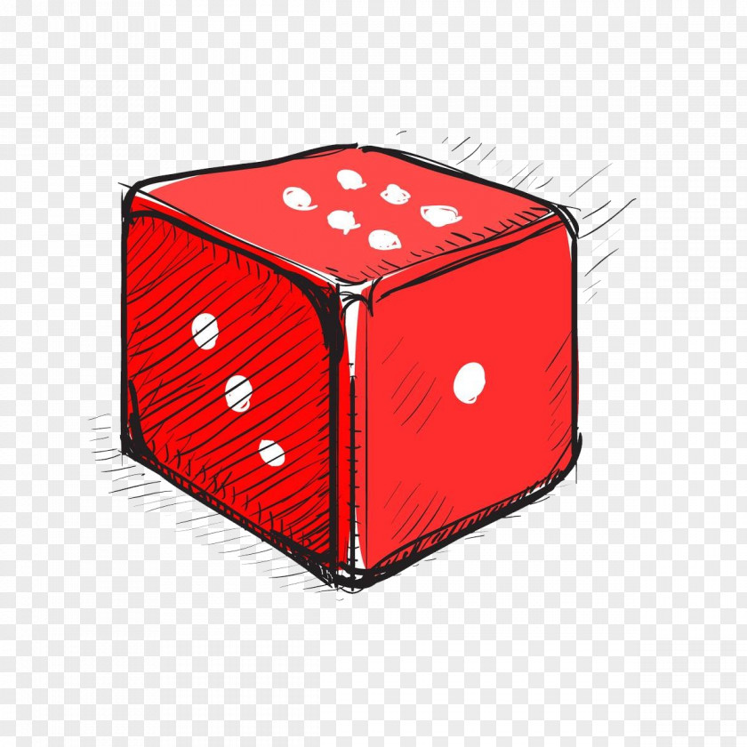 Red Cube Drawing Luck Illustration PNG