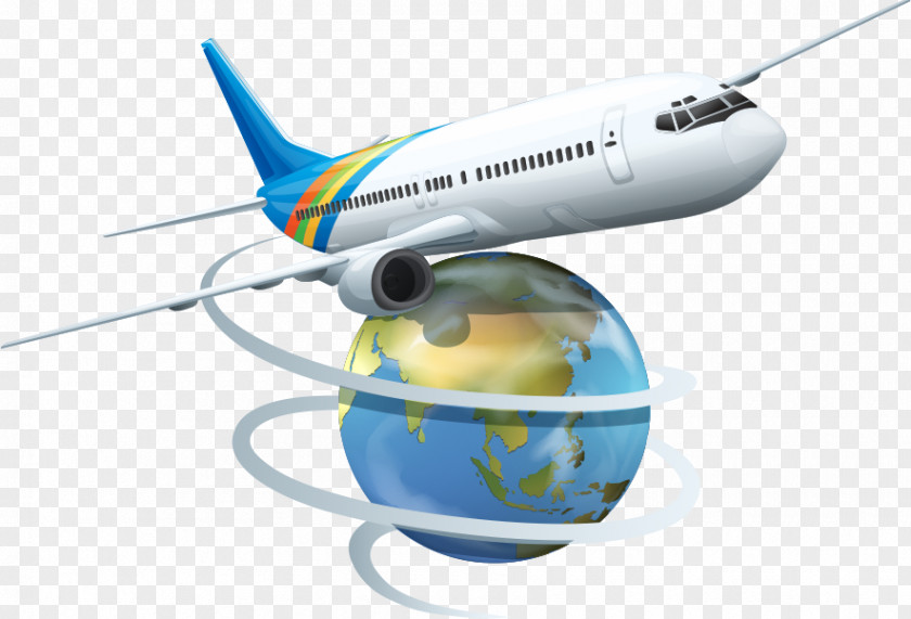 Aircraft Over The Planet Airplane Fixed-wing Clip Art PNG
