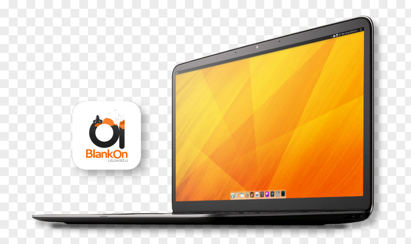 Laptop Mockup Computer Monitors BlankOn Linux Application Software PNG
