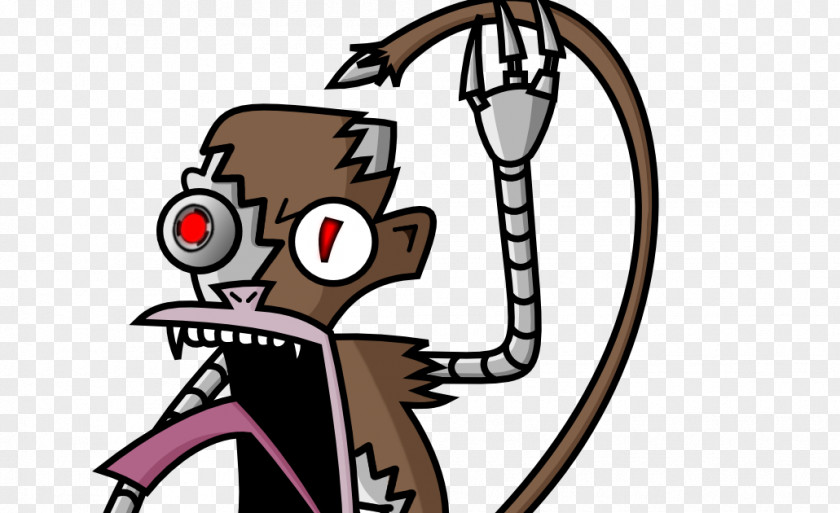 Robot Evil Monkey Ape Science Fiction PNG