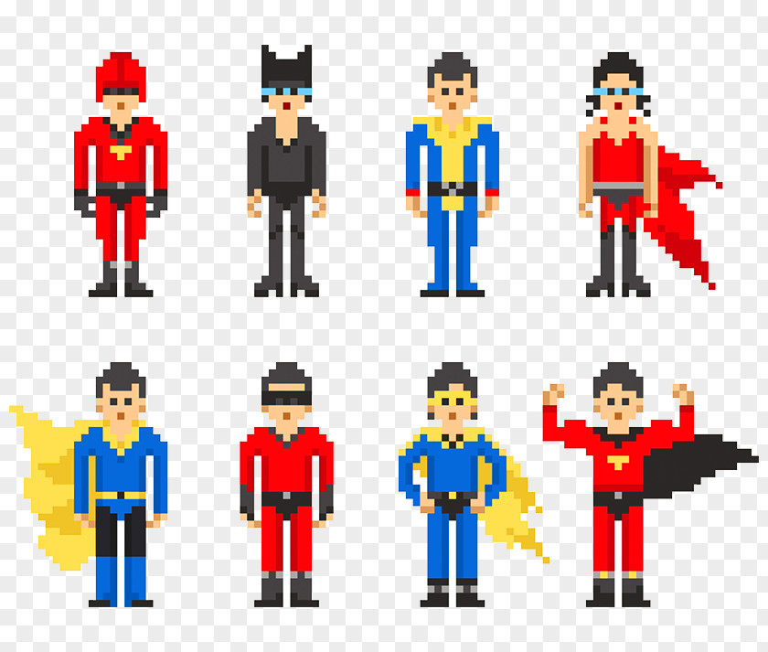 Superman Pixels Clark Kent Pixel Cartoon PNG