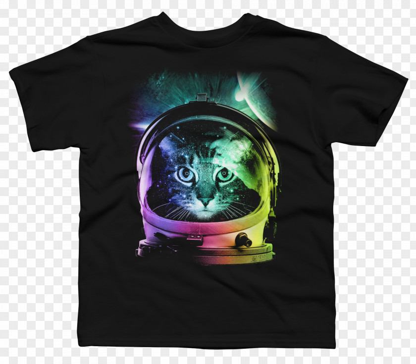T-shirt Cat Kitten Astronaut PNG