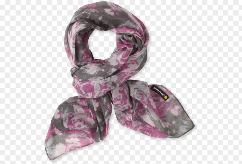 Women Scarf Neck Life Is Good Company Pink M PNG