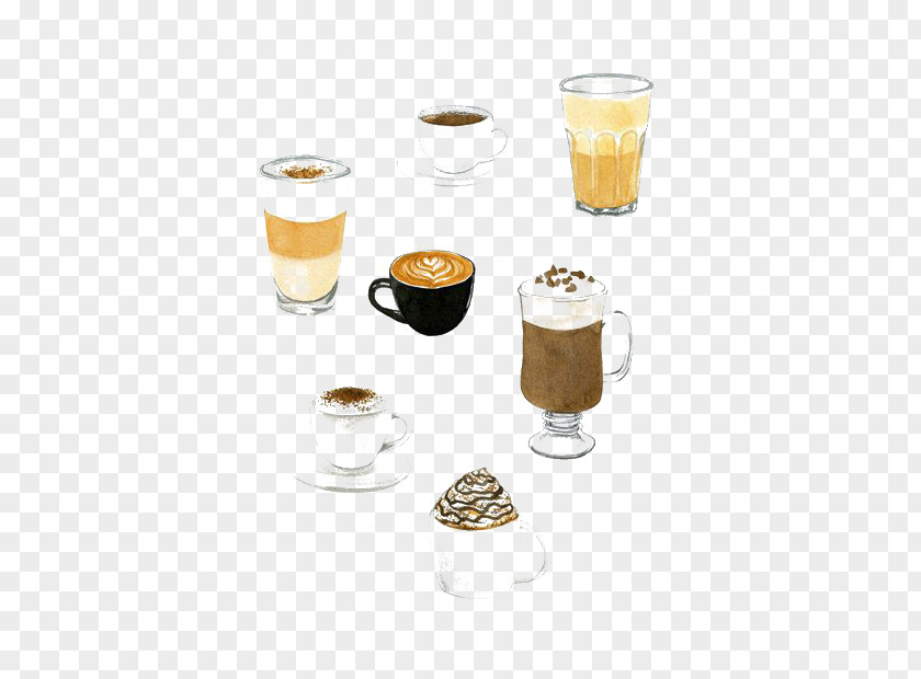 Cartoon Milk Cap Coffee Caffxe8 Americano Cup PNG