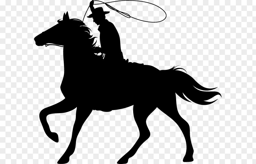 Cowboy Unicorn Silhouette Clip Art PNG