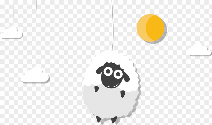 Eid Al Fitr White Lovely Sheep Brand Text Cartoon Illustration PNG
