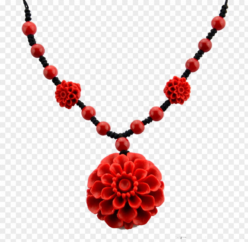 Flower Necklace Red Coral Taobao Bracelet PNG