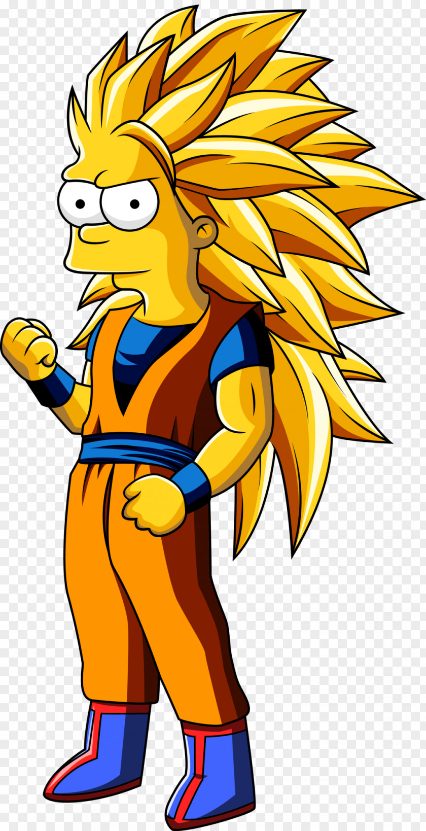 Goku Bart Simpson Homer Super Saiya Drawing PNG