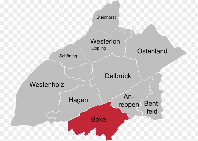 Map Boke Locator Ostenland Districts Of Germany PNG