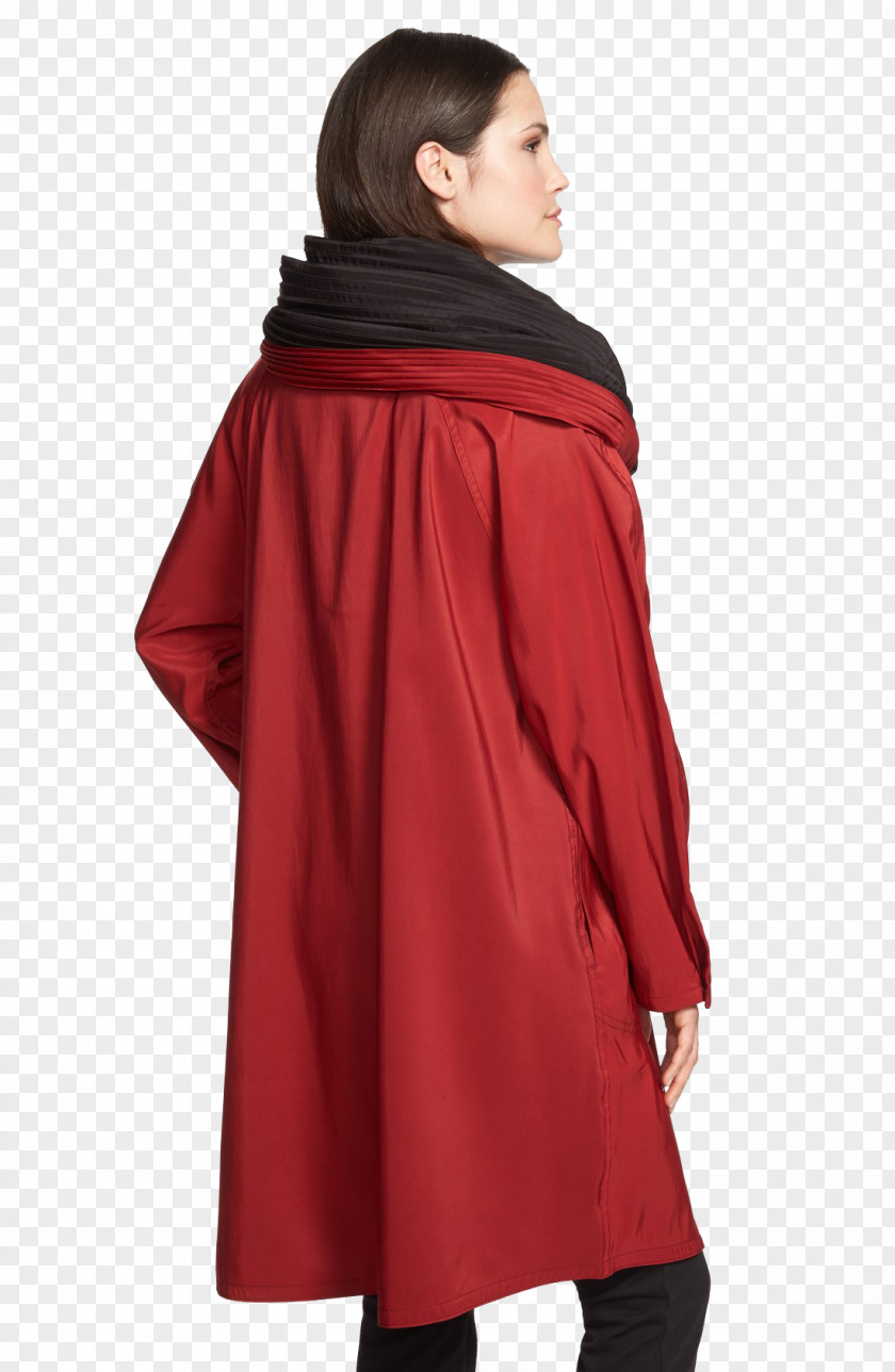 Raincoat Cape May Shoulder Maroon PNG