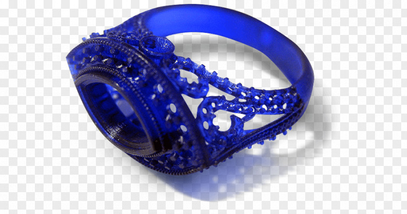 Sapphire 3D Printing Gemstone Jewellery PNG
