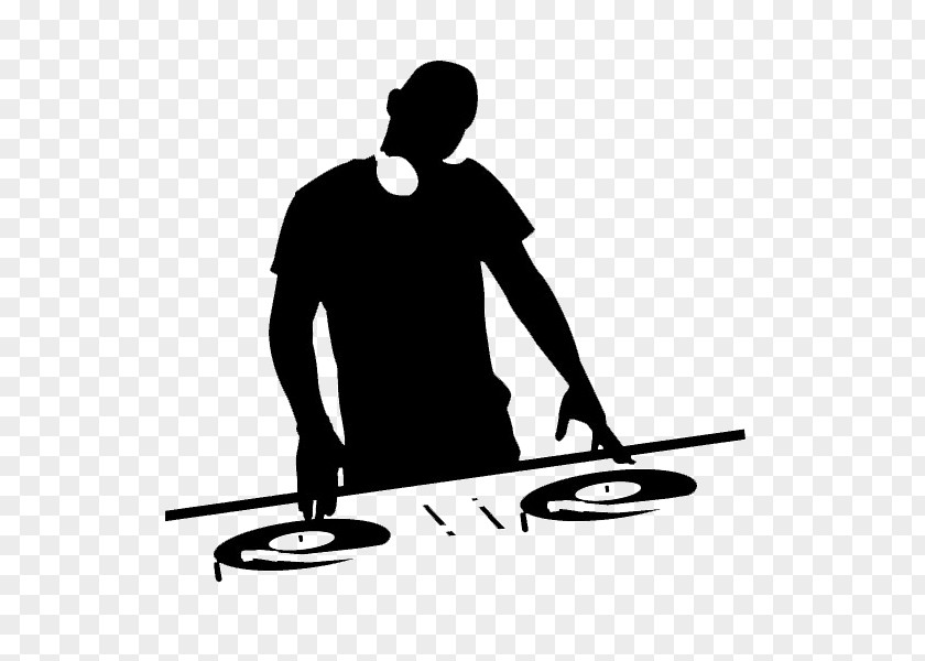 Dj With Turntable Wall Decal Disc Jockey Sticker PNG