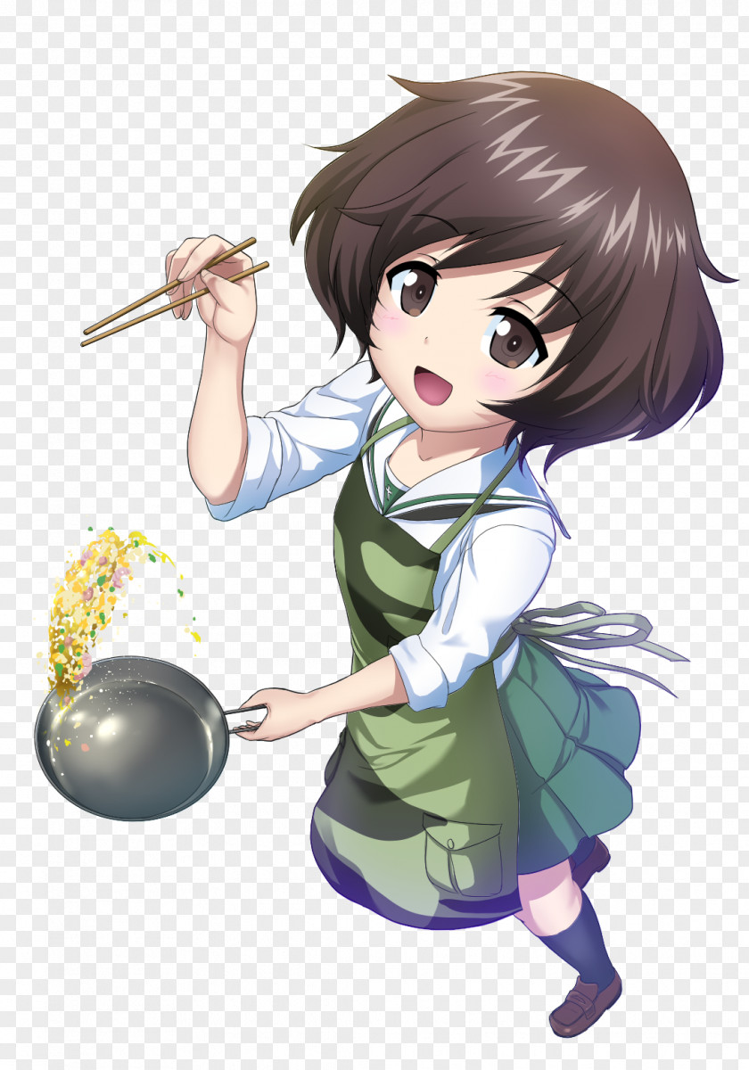 Yukari Akiyama Apron Skirt Blouse Pleat PNG