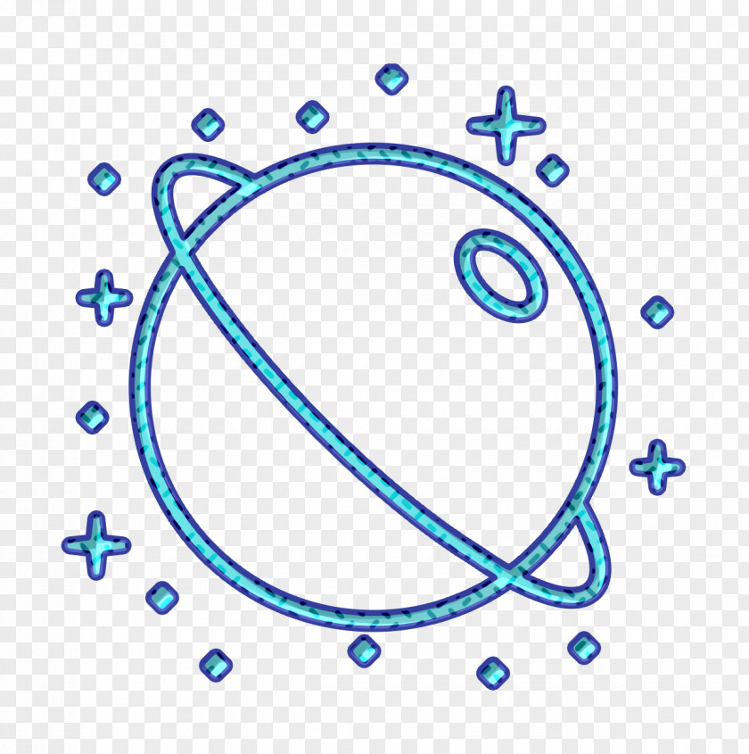 Oval Turquoise Astronomy Icon Planet Space PNG