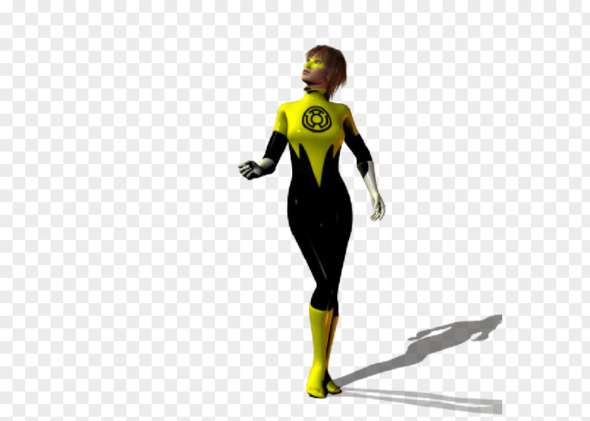 Yellow Lantern Dry Suit Wetsuit Sportswear Costume Sleeve PNG