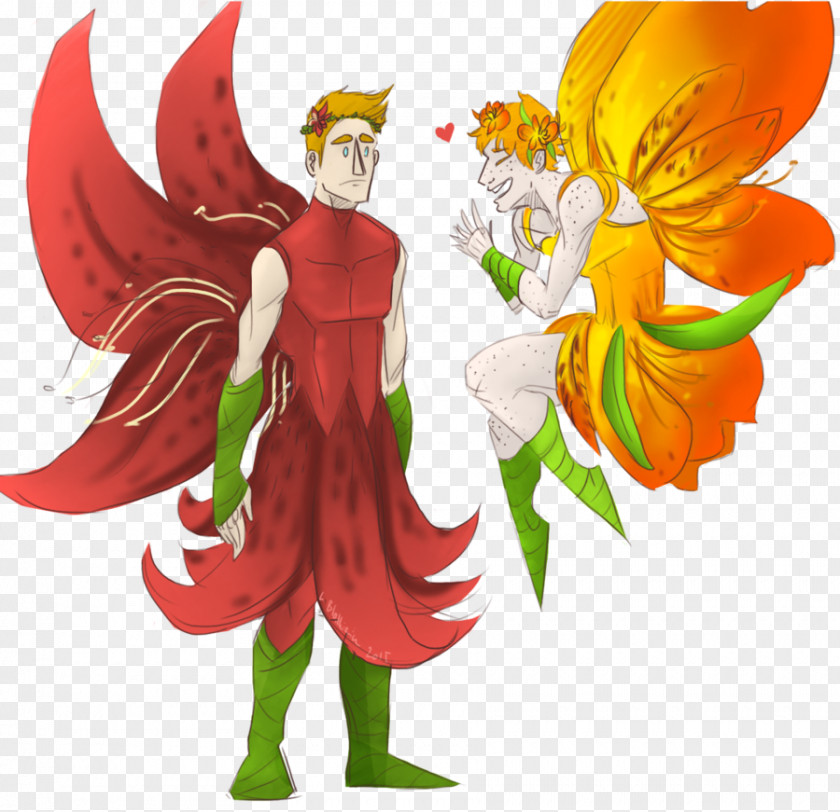 Alstroemeria Cartoon Illustration Fairy Avatar Costume Design PNG