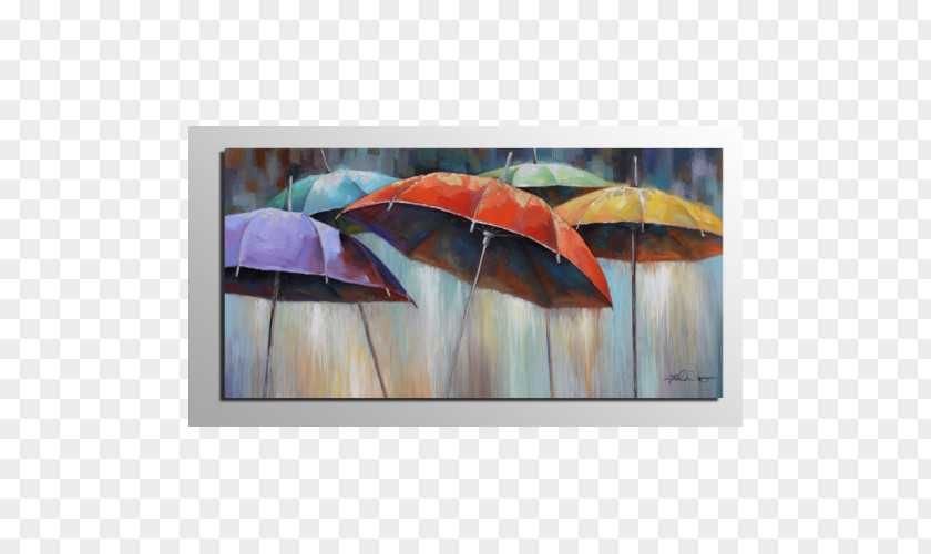 Hand Painted Cosmetics Umbrella Oil Painting Canvas Art PNG
